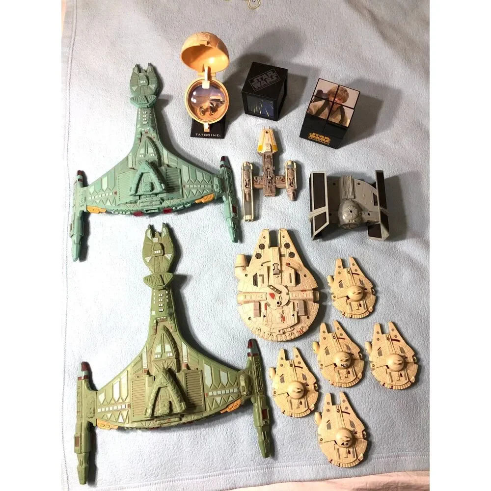 Vintage Star Wars Micro Machines Lot Action Fleet Millennium Falcon Star Trek